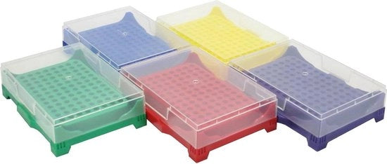 Casella di supporto in PP per PCR, disponibile in diverse colori (lotto da 5)