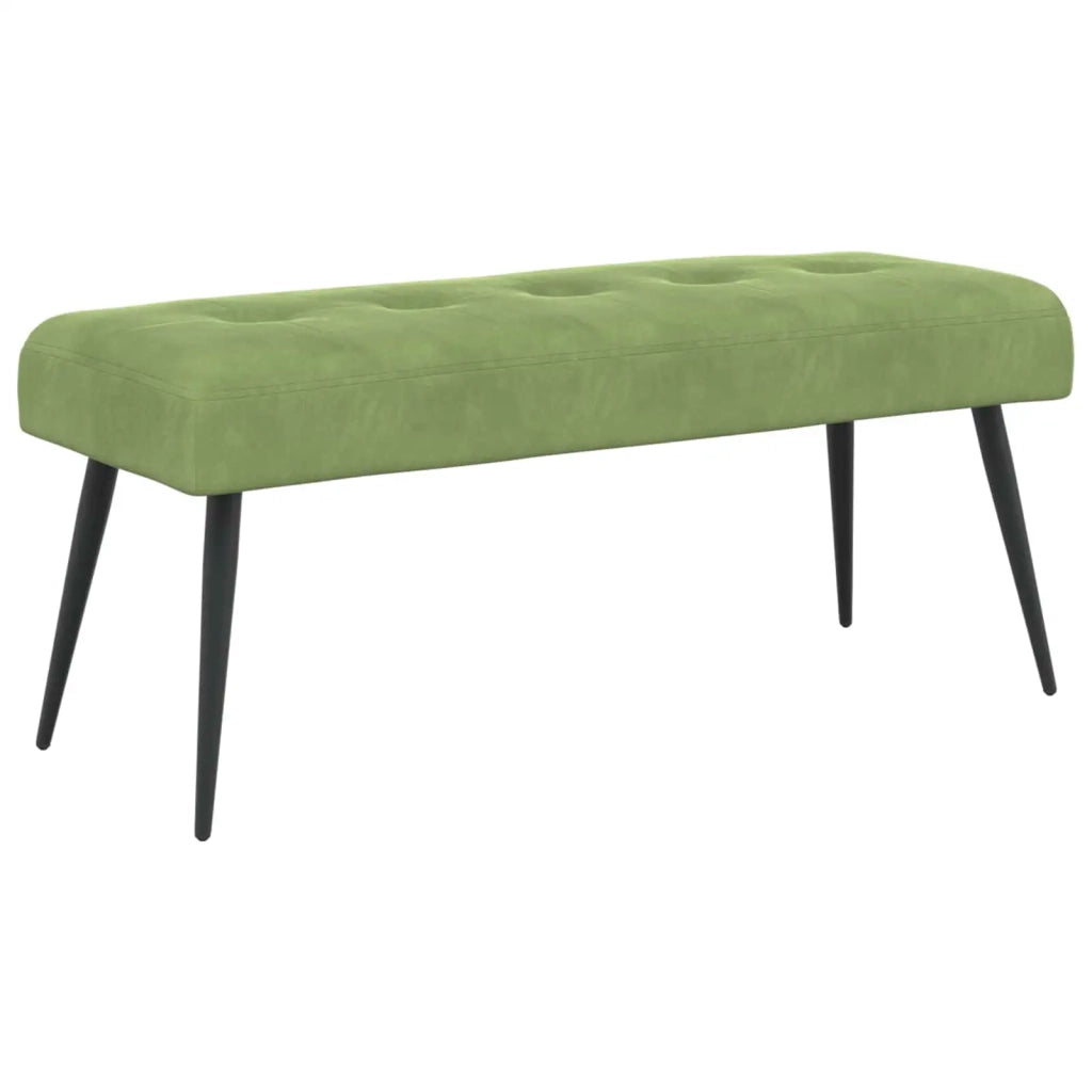 Panchina con bottoni imbottiti Verde chiaro 110 x 40 x 46 cm 42038532