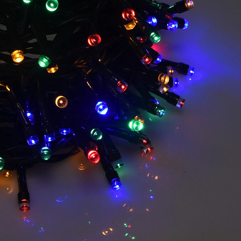 CATENA LUMINOSA LED 200 LUCI A ENERGIA SOLARE PER ESTERNI - DECORAZIONI NATALIZIE PER GIARDINO BALCONE E CASA