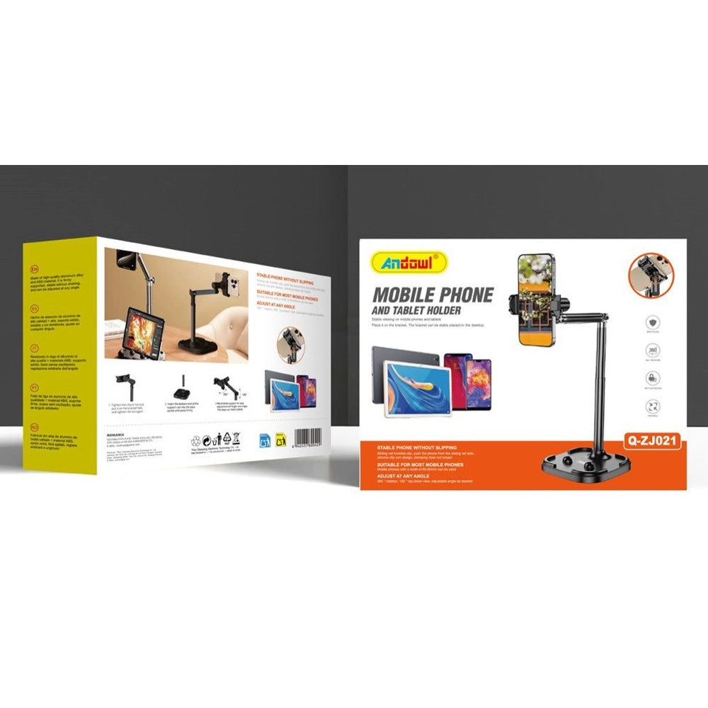 Trade Shop - Supporto Da Scrivania Tavolo Per Cellulare Tablet Pieghevole Portatile Regolabile Q-zj021 -