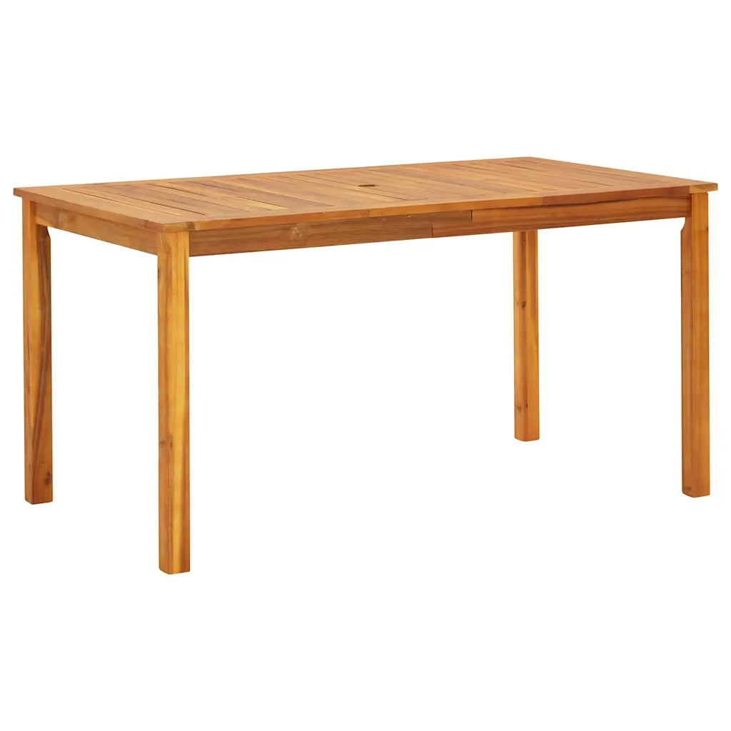 Set da Pranzo per Giardino 7 pcs Nero Legno di Acacia Massello