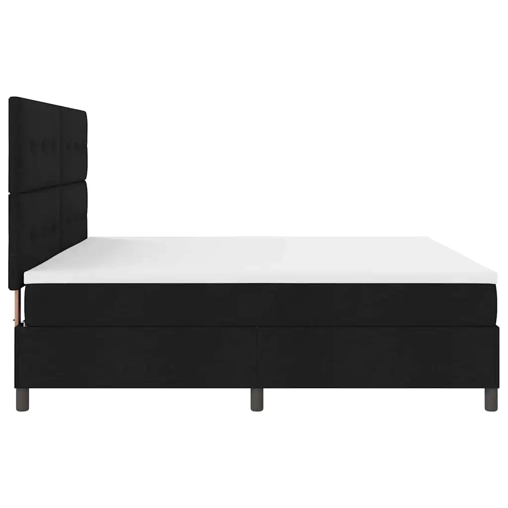 Letto a molle con materasso Nero 200 x 200 cm Tessuto 3339415