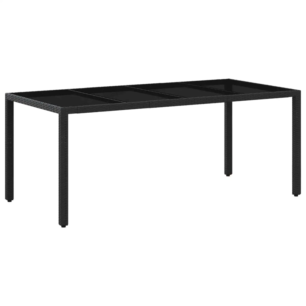 Set da pranzo per esterni 9 pz Nero e Bianco Crema polyrattan 3422307
