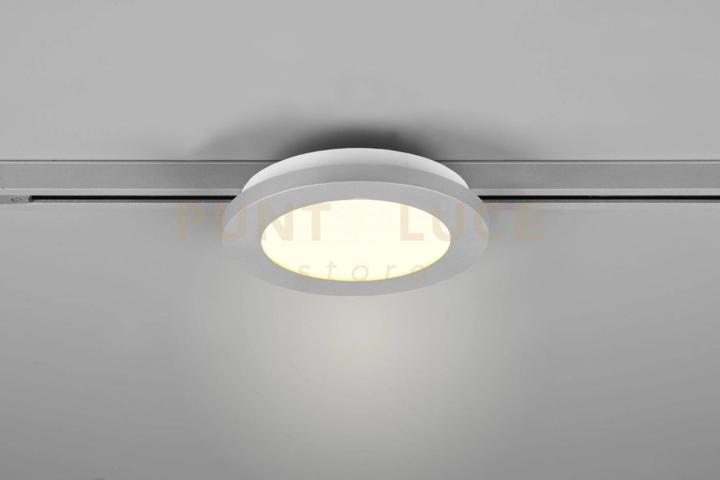 DUOLINE CAMILLUS PLAFONIERA LED 9W 900lm, 3000K BORDO ALLUMINIO D.17CM PER BINARIO DUOLINE