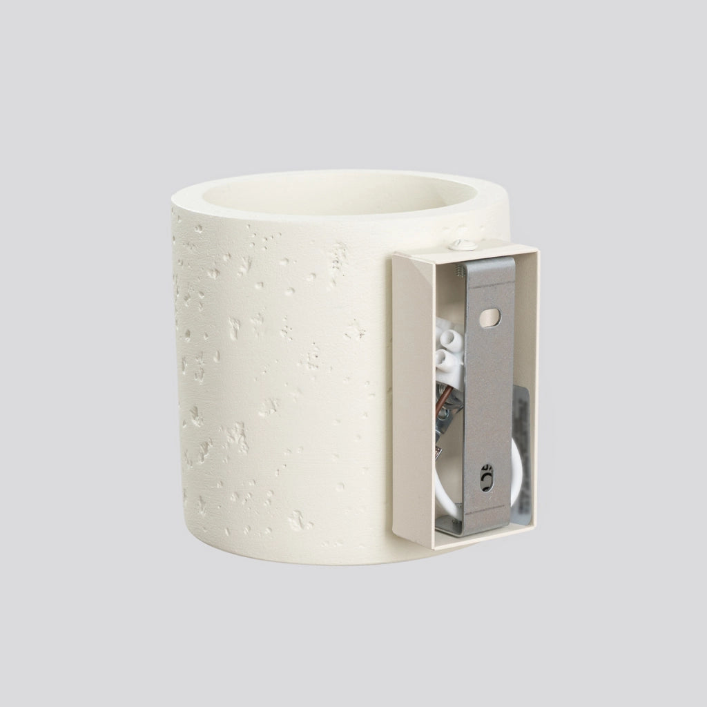 Applique industriale beige cemento cilindro su/giù G9 Pure Lume