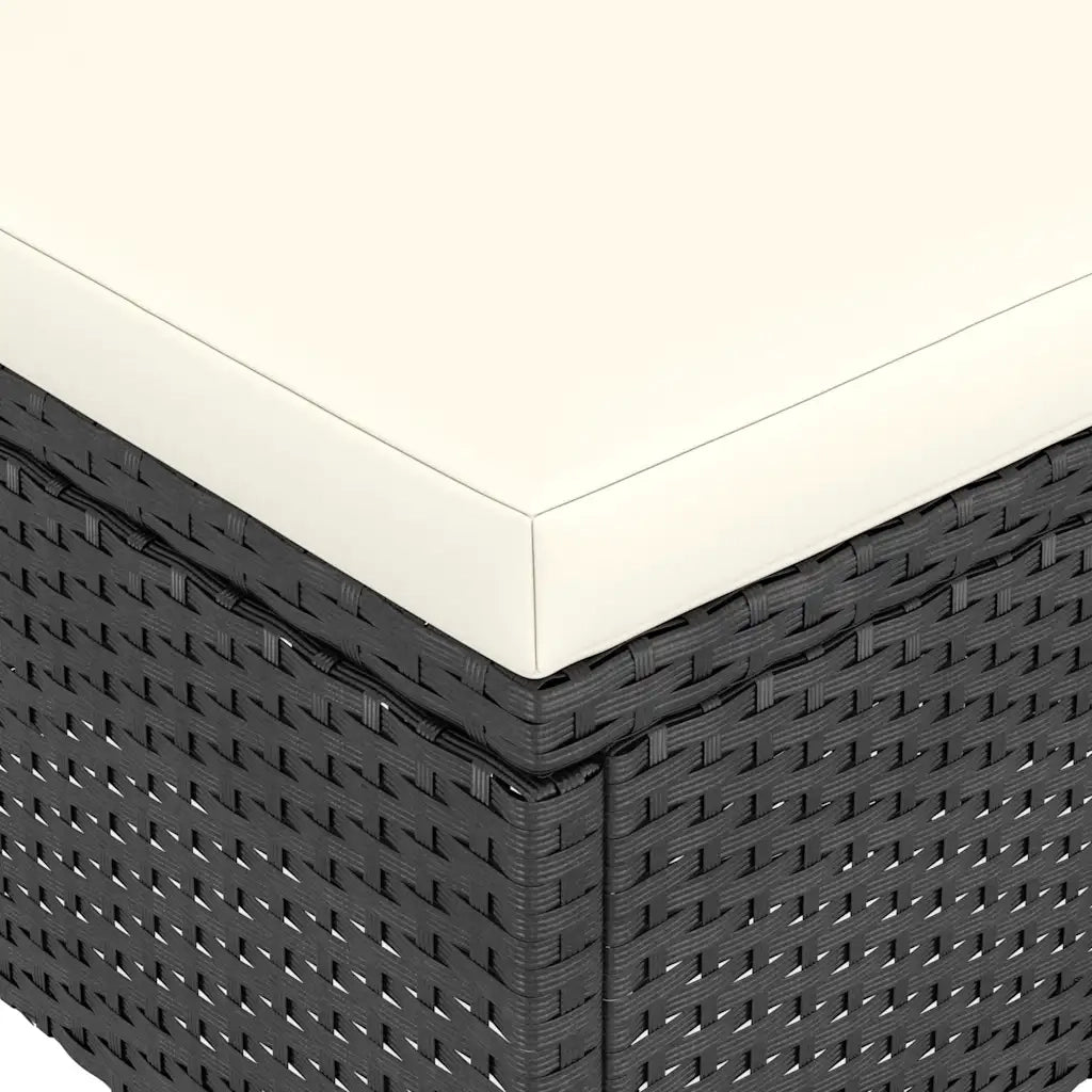 Set Sedie e Sgabelli da Giardino 4 pz in Polyrattan Nero CFW2531588