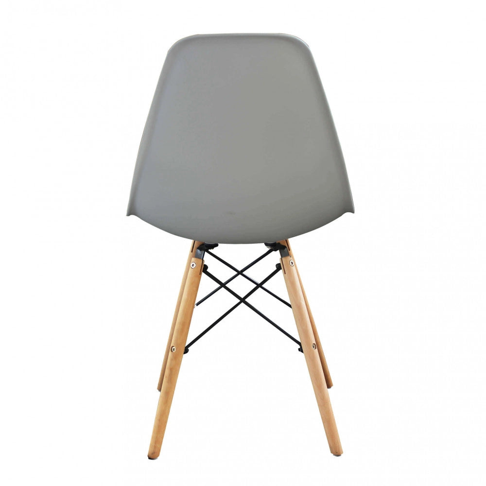Sedia Moritz Grigia 53x47x82 h cm in Legno Grigio