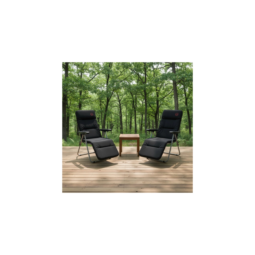 Set di 2 poltrone reclinabili da campeggio pieghevoli - O'camp - Multiposizioni - 62 x 92 x 105 cm