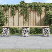 Panca Giardino Design Gabbione-Sgabello-Panca da esterno 203x31x42 cm Legno Massello Pino