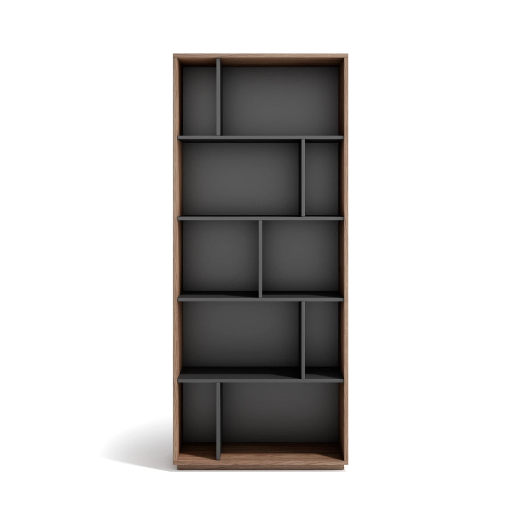 Libreria Herdasa effetto noce e grafite 191x80x32