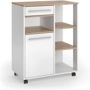 Buffet da cucina Pure, Bianco/Rovere artigianale, 72.2 x 41.9 cm, con ripiani regolabili in altezza per un utilizzo flessibile