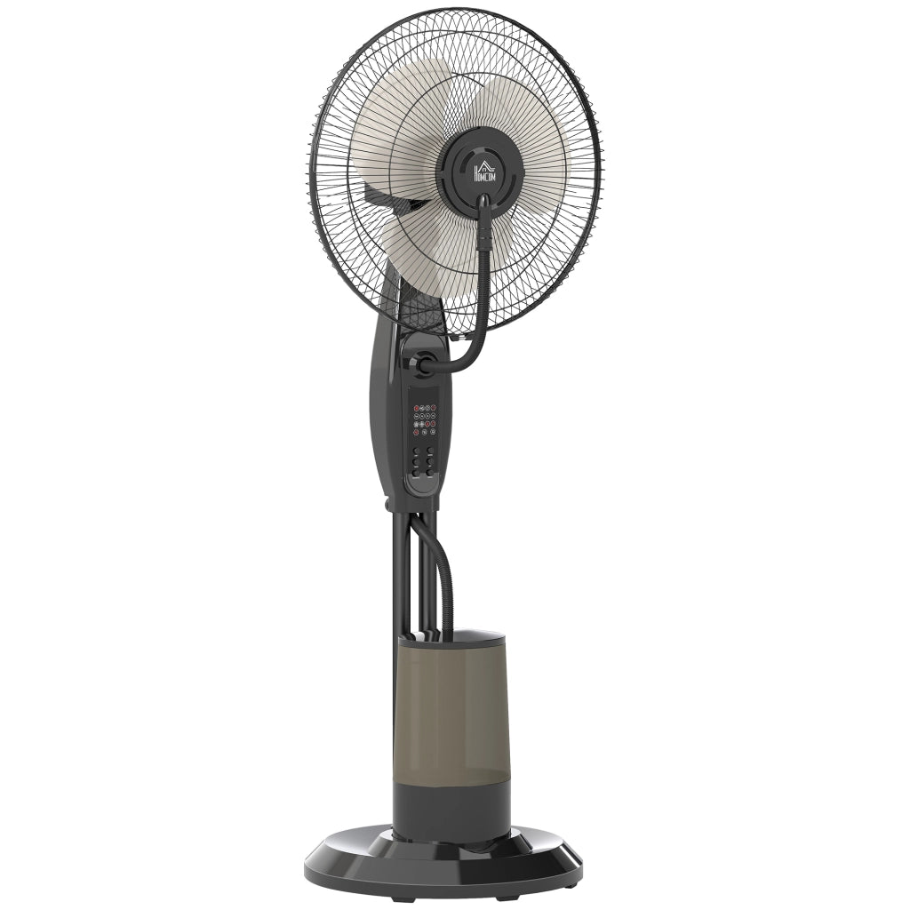 Ventilatore Nebulizzatore con Serbatoio 3,2L 3 Modalità e 3 Velocità Oscillazione 70° Timer Telecomando Nero