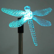 Due Pezzi di Illuminazione Esterna a Energia Solare - Dragonfly Unico - Lampada Esterna a Soffitto Cambiante - Illuminazione del Giardino a LED - Lampada da Piastra per Giardino - Illuminazione Decorativa Solare.
