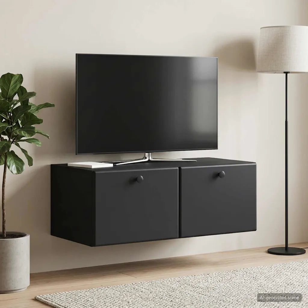 Mobile Porta TV da Muro 78,5 x 41 x 30 cm Nero 899196