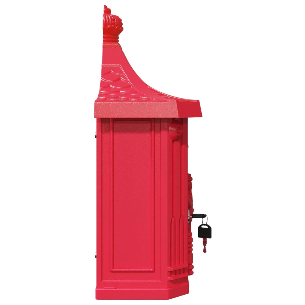 Cassetta Postale da Muro con porta Rosso 40,5 x 16 x 45 cm CFW1272613
