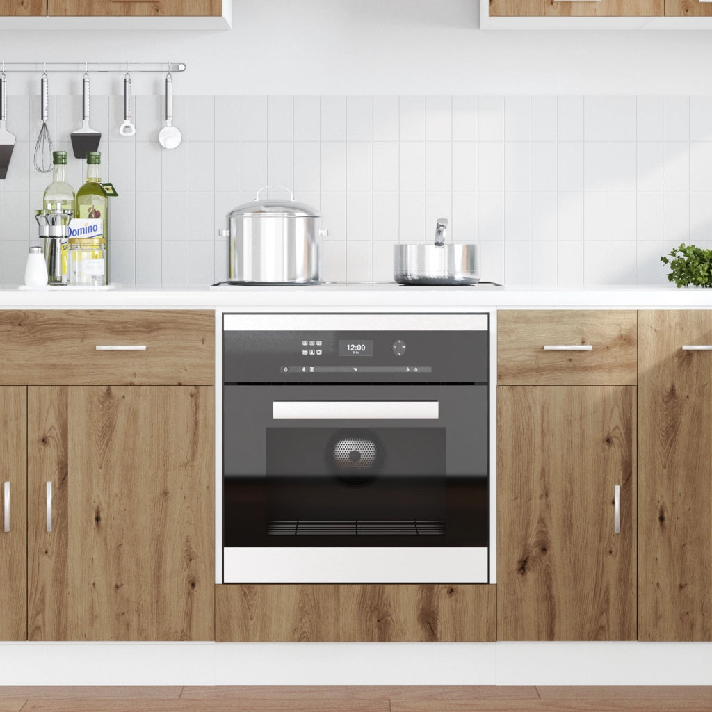 Armadio forno in rovere artigianale 60x46x81.5 cm in legno ingegnerizzato