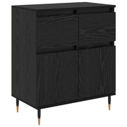 Credenza | Madia | Buffet da pranzo | Armadio da pranzo con cassetto Rovere Nero 60 x 35 x 70 cm
