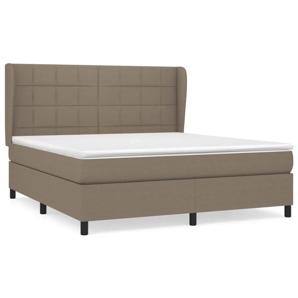 Giroletto a Molle con Materasso Tortora 180x200 cm in Tessuto 3127985