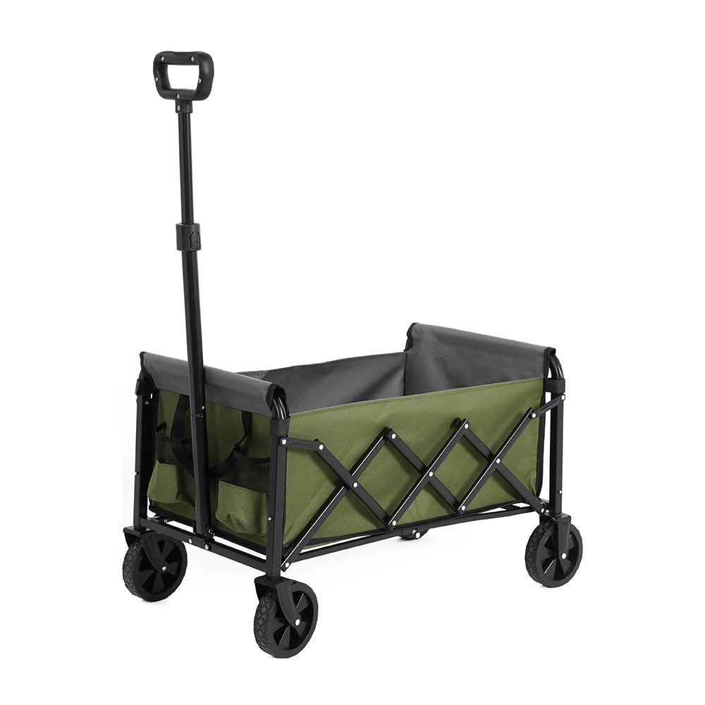 Carrello da spiaggia pieghevole - Xylo - Leggero e robusto con ruote - Verde militare