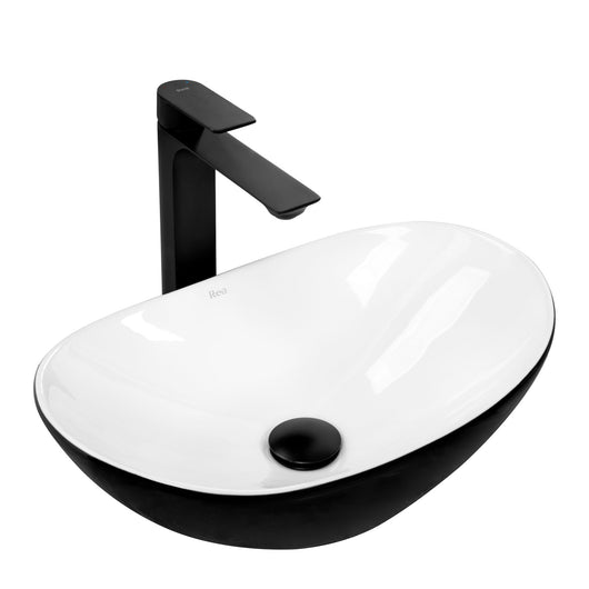 Lavabo Da Appoggio Rea Royal Mini Black White