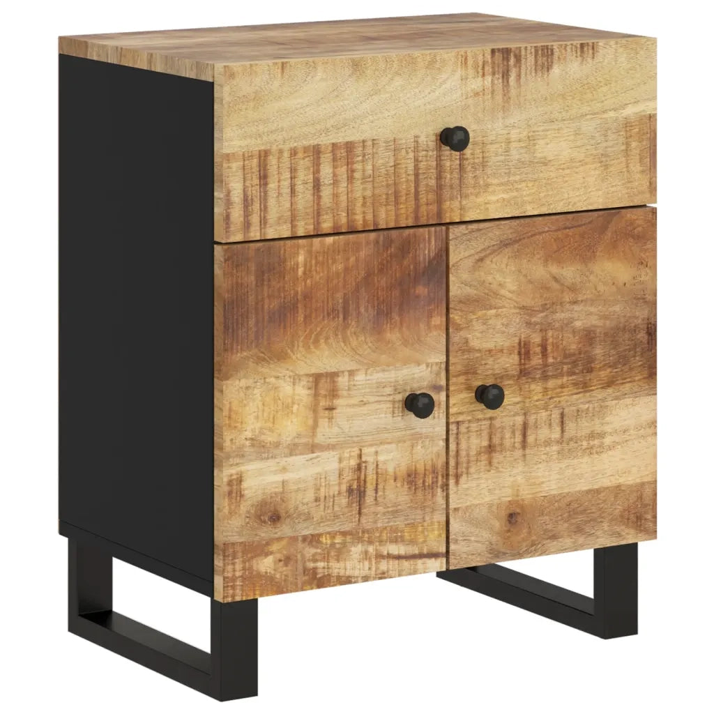 Comodino 50x33x60cm Legno Massello di Mango e Legno Multistrato cod mxl 30287