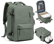 Borsa a Mano per Viaggio in Aereo 40x20x25 cm, Impermeabile, per Laptop 14 Pollici, Borsa a Tracolla per Uomo