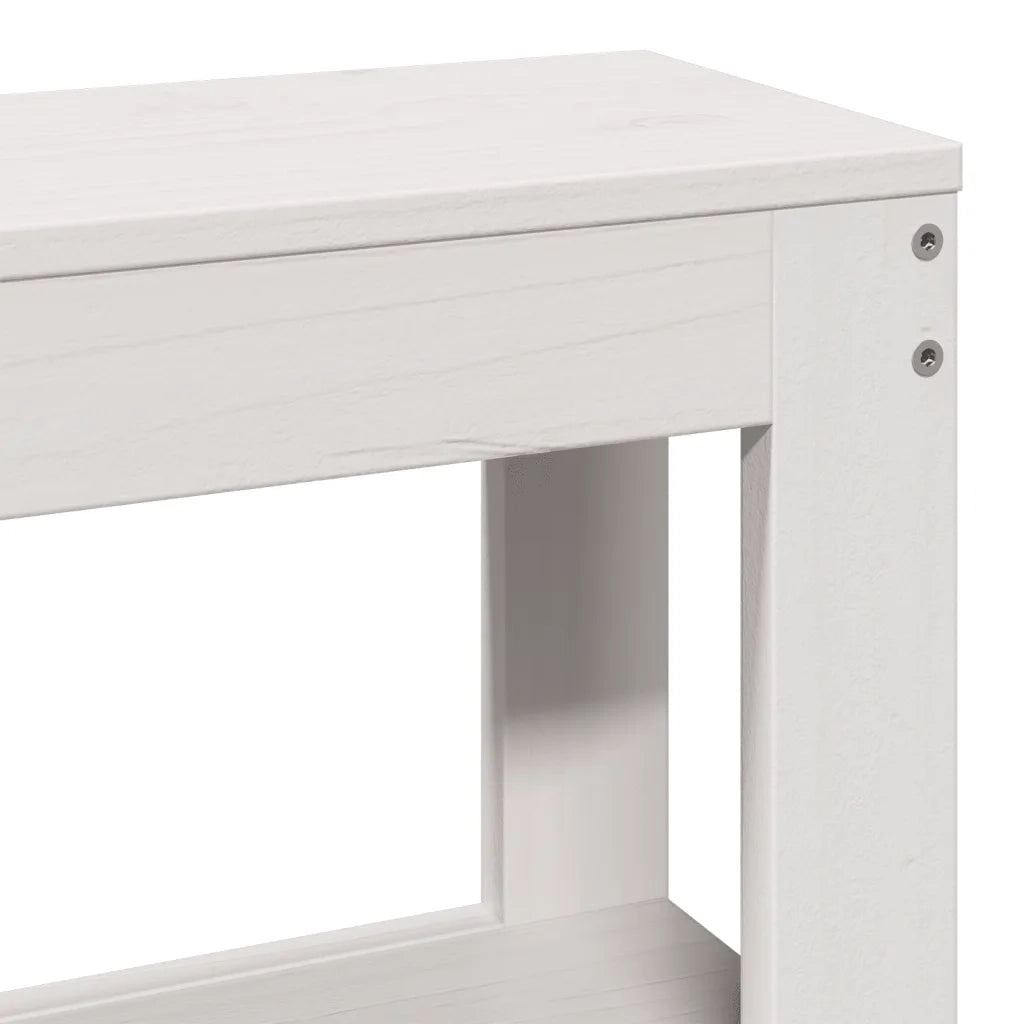 Letto senza Materasso Bianco 90x190 cm in Legno Massello Pino 3306442
