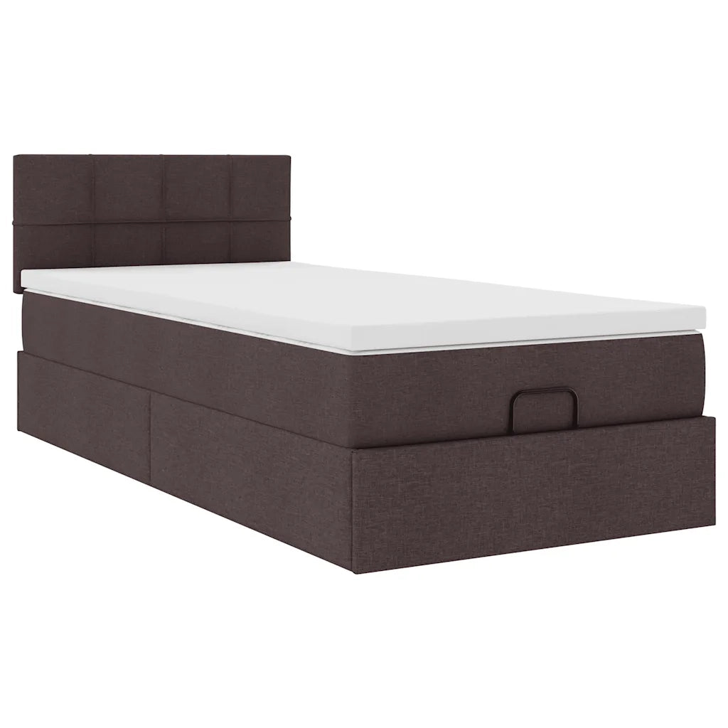 Struttura Letto Pouf con Materasso 90x190 cm in Tessuto