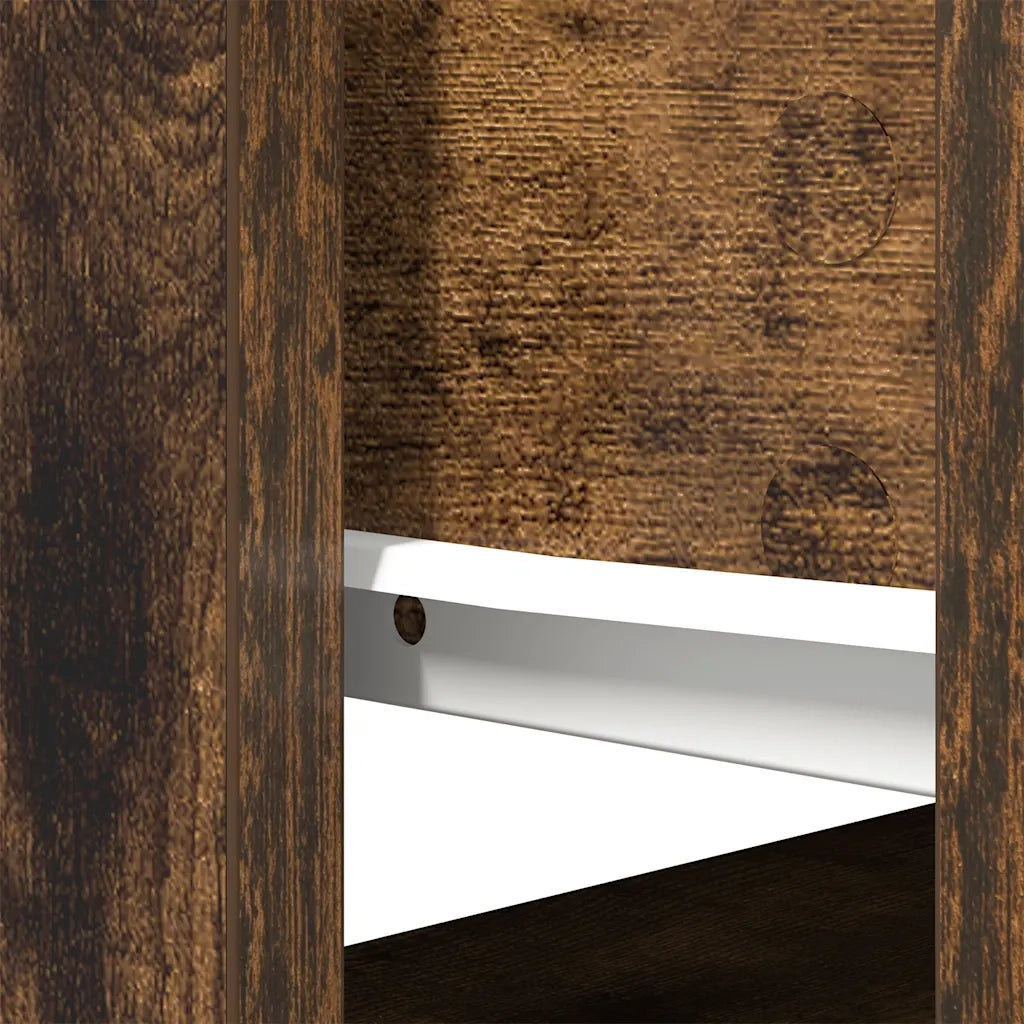 Tavolo Consolle con Cassetti Rovere Fumo 85,5x38,5x74,5 cm 861395