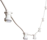 Fascia di illuminazione per esterni a catena da 10 metri con 10 connettori - IP54 e E27 - Illuminazione LED decorativa per giardino, terrazza e matrimonio