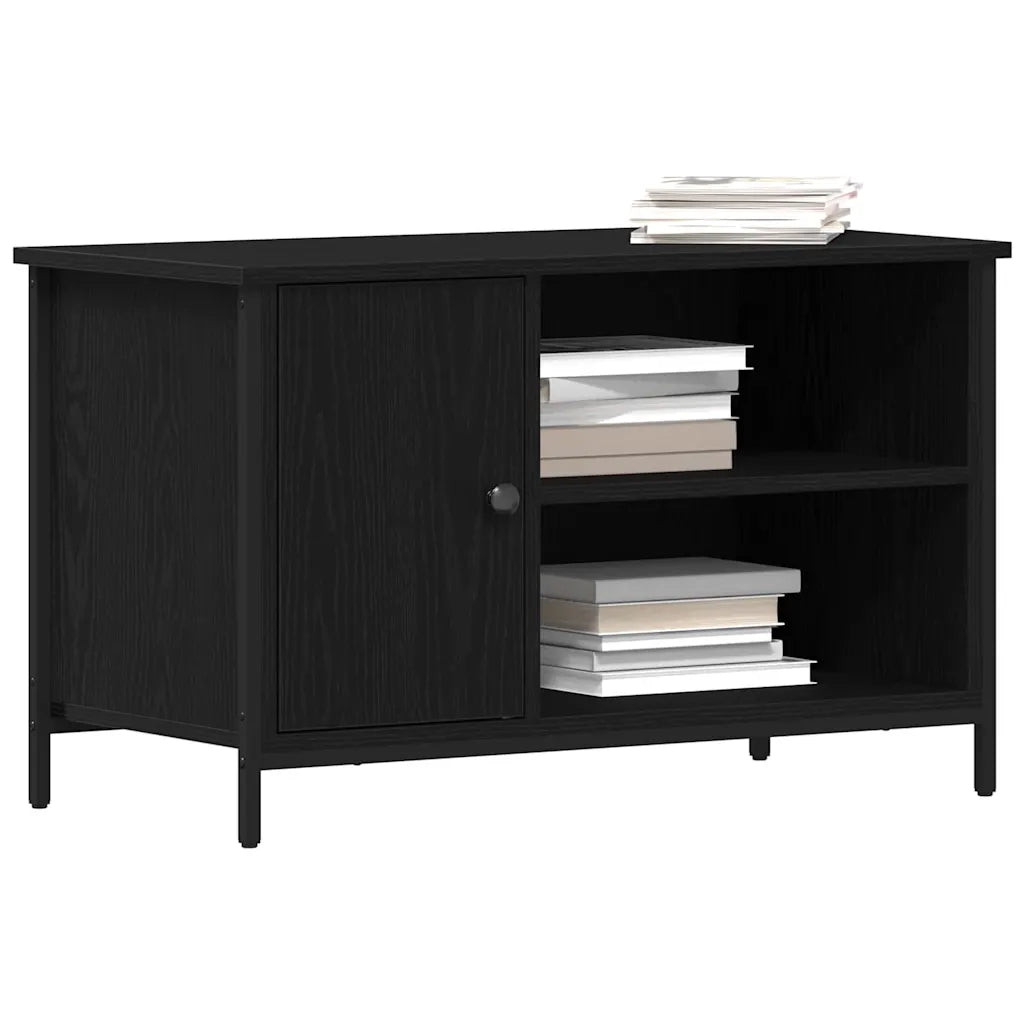 Mobile TV Rovere nero 80 x 40 x 50 cm Legno multistrato 862144