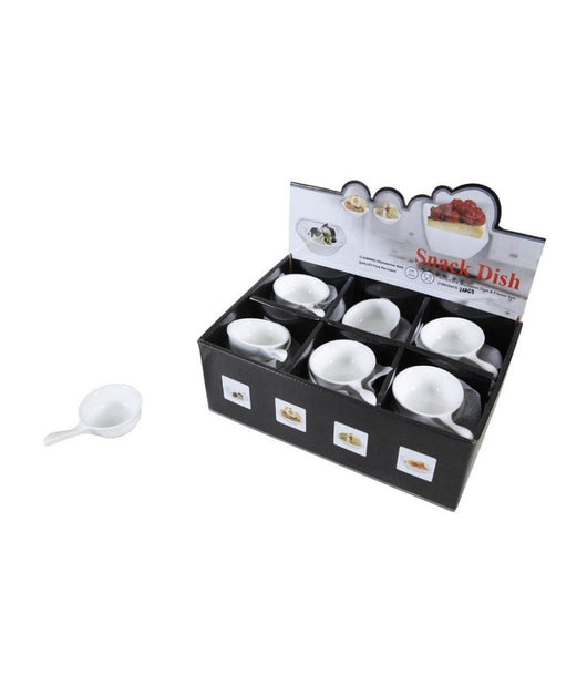 24pz Piatto Ciotole Cucchiaio Per Antipasti In Porcellana Aperitivo Snack 151684         