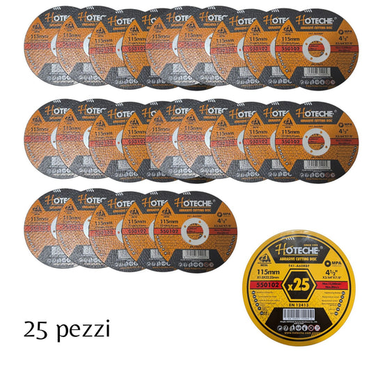25 Dischi abrasivi da taglio per smerigliatrice 115 x x 1.0 x 22.23mm 0102