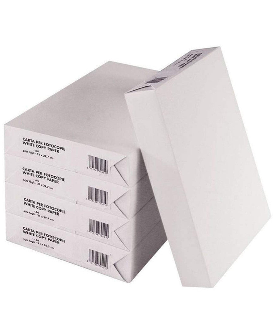 2500 Fogli Carta Bianca Formato A4 Per Fotocopiatrice Stampante Ufficio 5 Risme         