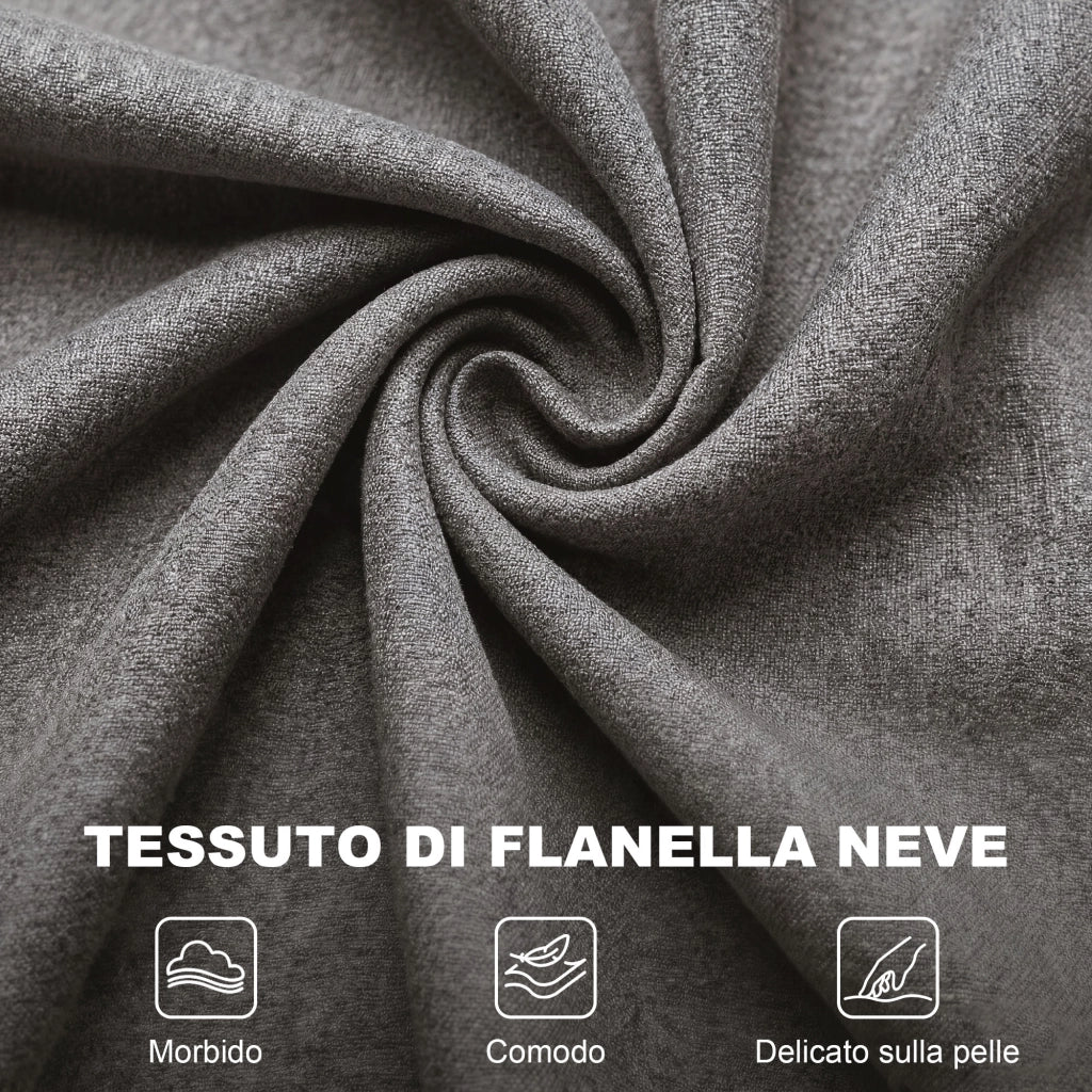 Poltrona Relax Grigio Tessuto con Gambe Legno e Cuscini Sfoderabili ¨C zephmum ¨C 74x86x102 cm