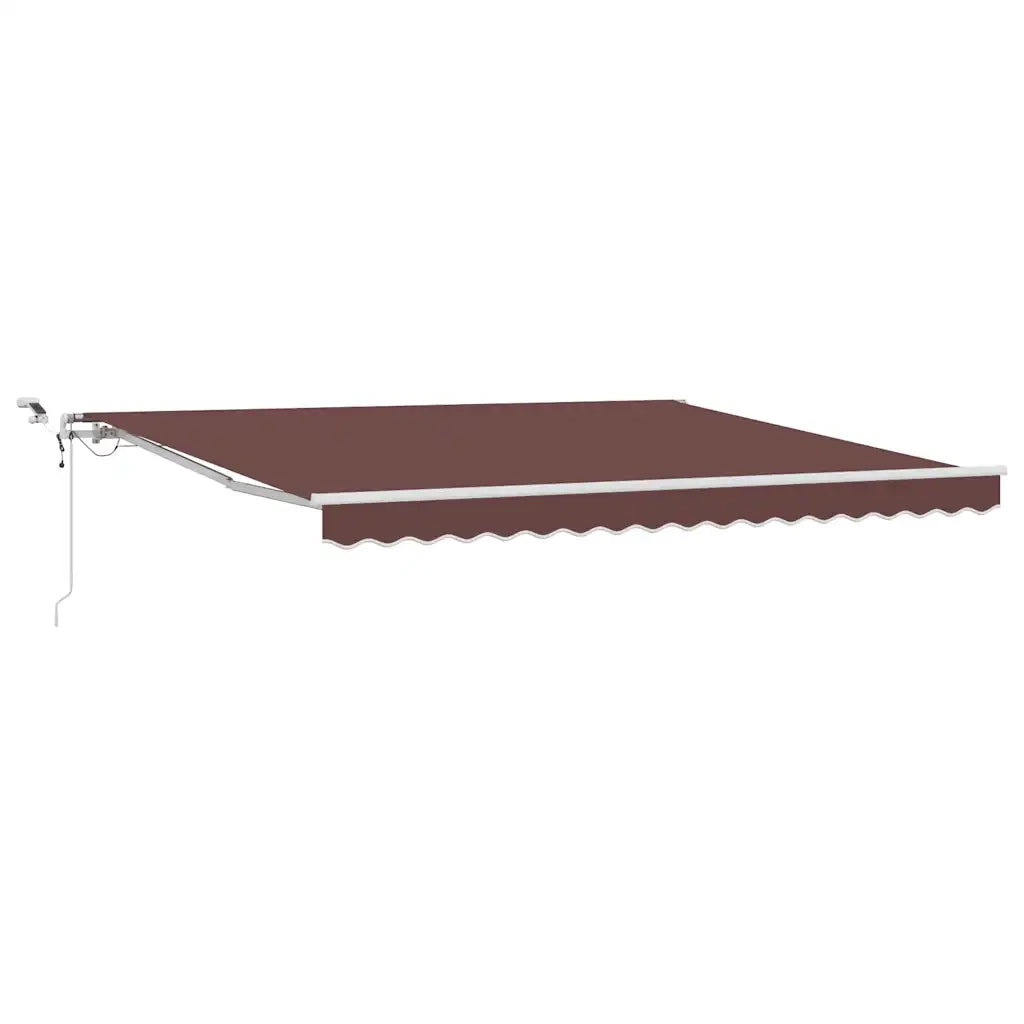 Tenda da Sole Retrattile Automatica con LED Marrone 400x300 cm