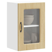vidaXL Pensile da Cucina con Porta in Vetro Kalmar Rovere Sonoma