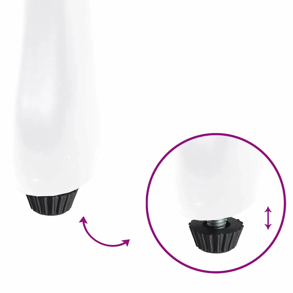 Sedia da Giardino 2 pcs Bianco 39 x 40 x 87cm Alluminio 42002396