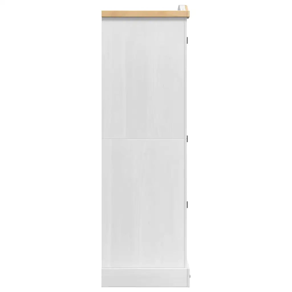 Guardaroba Corona Bianco 101 x 52 x 170 cm Pino massello