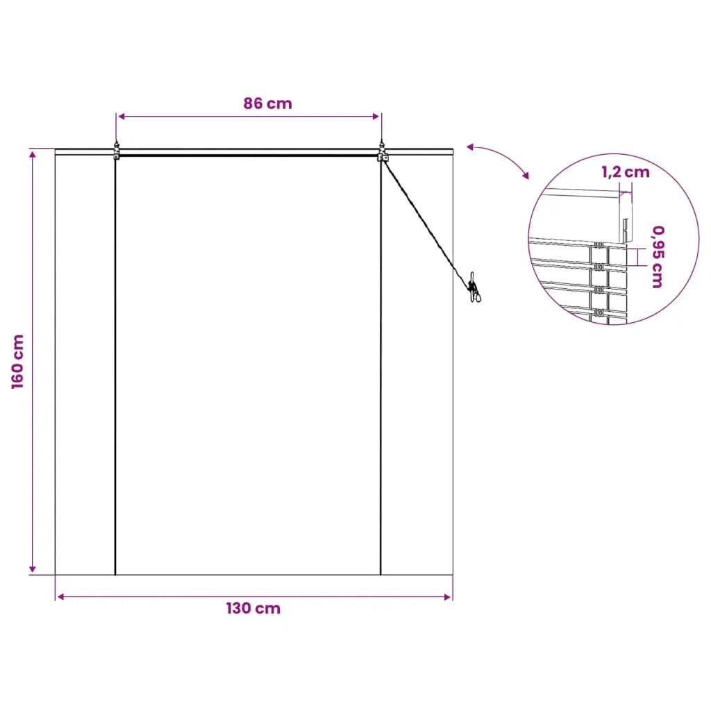Tenda a rullo Natura 130 x 160 cm Bambù 42039764