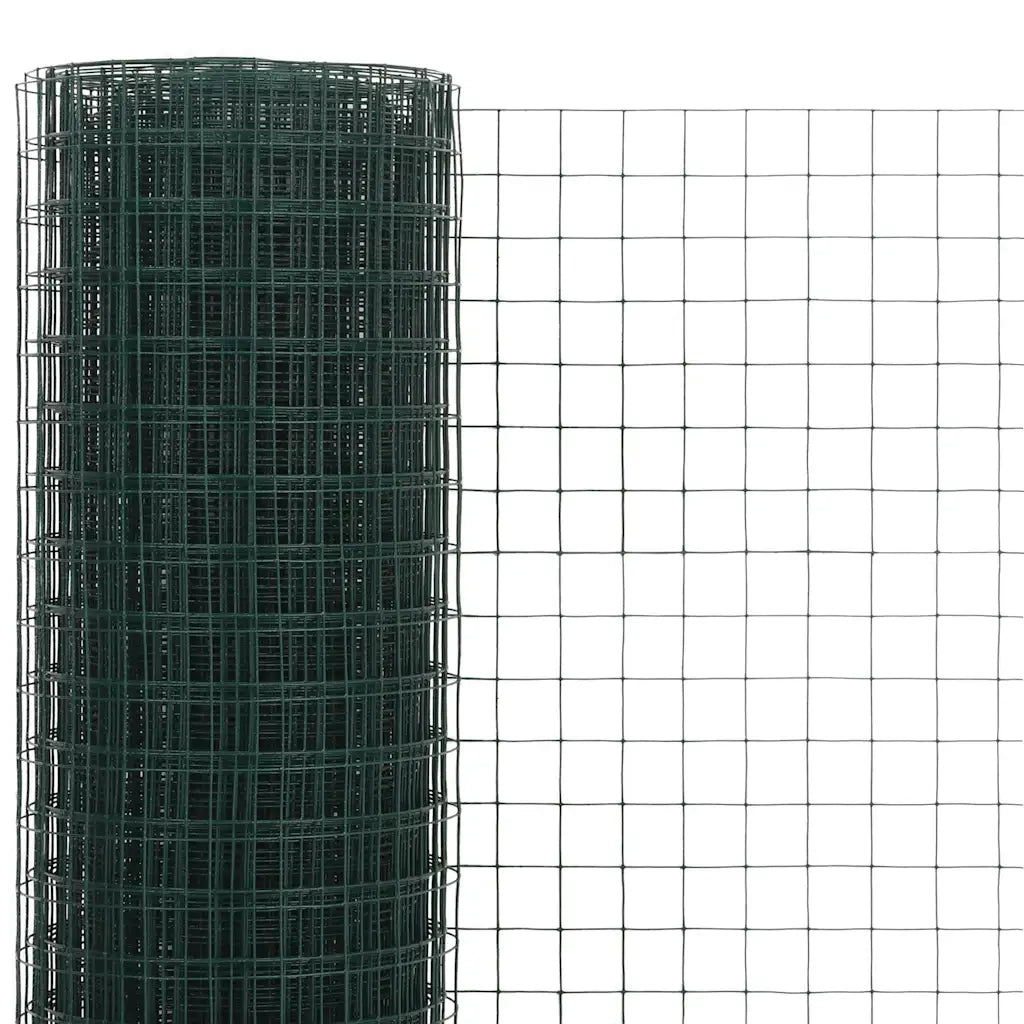Recinzione in Rete per Pollaio in Acciaio e PVC 10x0,5 m Verdecod mxl 112609