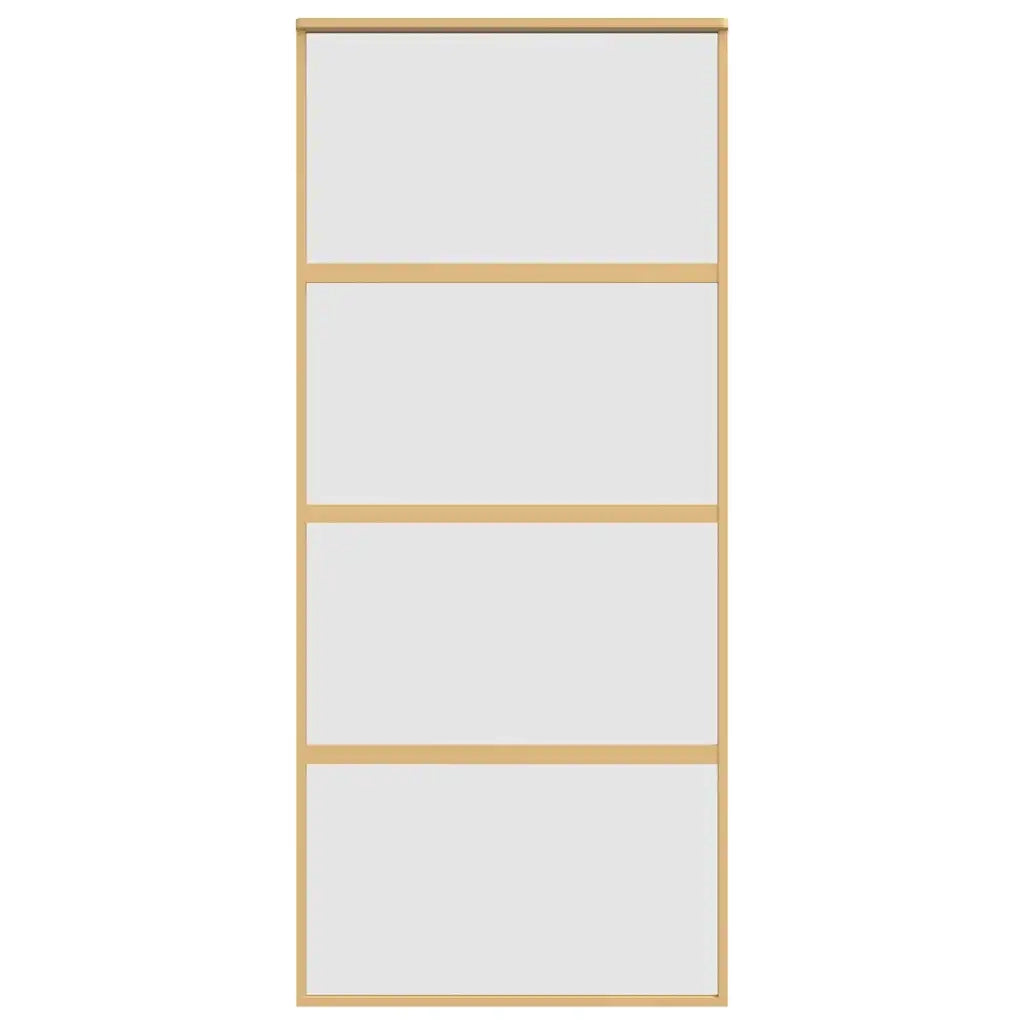 Porta Scorrevole Dorata 90x205 Vetro Smerigliato ESG Alluminio 155182