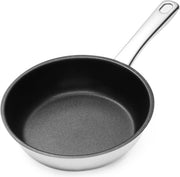 Pentola in acciaio inossidabile 20 cm, padella in acciaio inossidabile 18/10, con trattamento antitrasformazione, PFOS-free, adatta a tutti i tipi di fonti di calore, anche per induzione, resistente al forno.