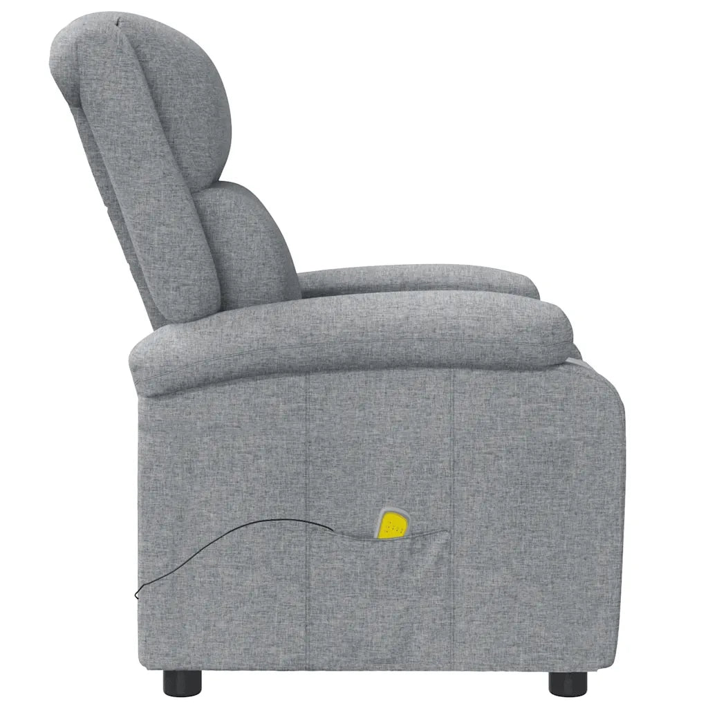 Divano Sedia-Poltrona Massaggiante in Tessuto Grigio Chiaro 470285