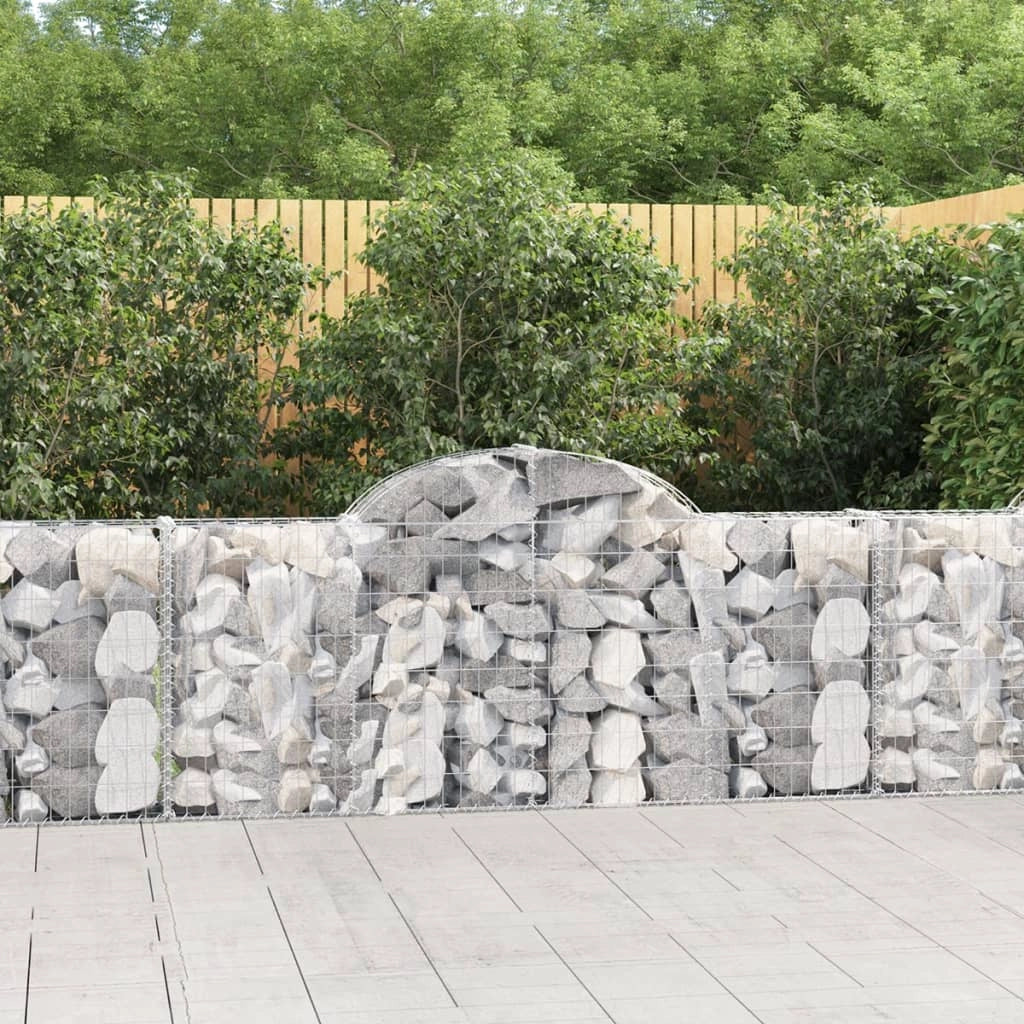 Cesto Gabbione ad Arco 200x30x80/100 cm Ferro Zincatocod mxl 73371