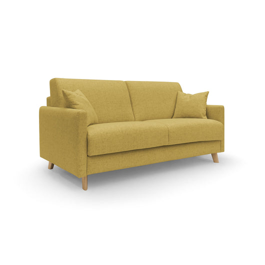 Edgar Divano letto matrimoniale in tessuto felis impermeabile T03 180 cm (mat. 140x197) giallo