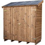 Casetta da giardino in legno termo-trattato 19 mm 163x72 cm – ripostiglio compatto con pavimento e 2 ripiani – THE1708.01N Foresta