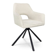 Sedia ufficio in tessuto, poltrona girevole beige – Alba
