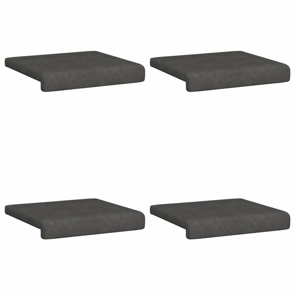 Cuscino per panchina 4 pcs Similpelle Nero Profondità 35 cm 42043121