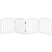 Set di 4 cancelletti di sicurezza pieghevoli per cani 246 x 61 cm protezione per animali domestici in MDF bianco 20_0019174